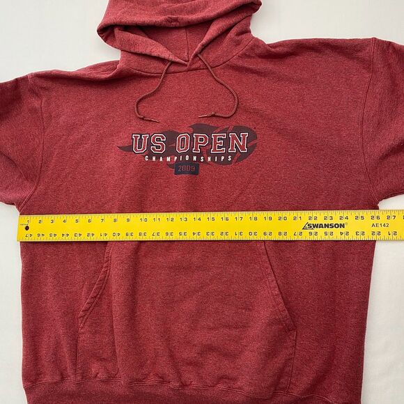 Champion US Open Hoodie Sweatshirt Red 2009 Championship Tennis Sporty Mens 2XL - Picture 6 of 10
